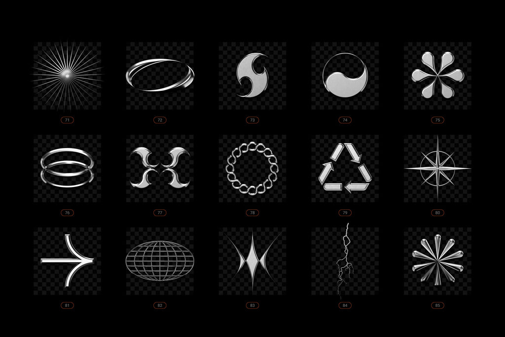 Chrome and Vector - Abstract Shapes Bundle - By Samolevsky