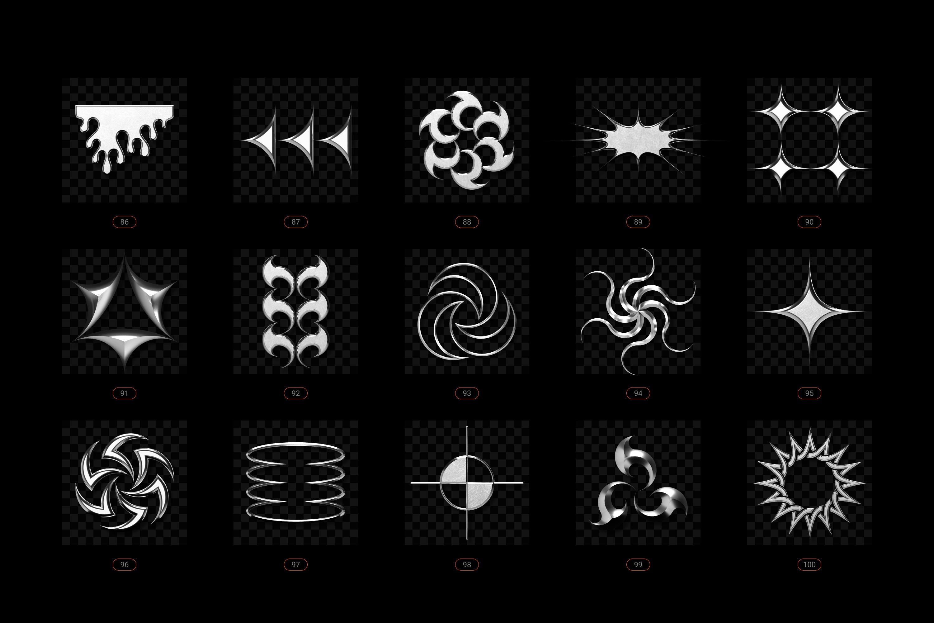 Chrome and Vector - Abstract Shapes Bundle - By Samolevsky