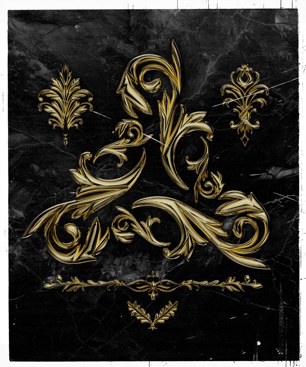 Ornate Baroque Elements • 35 VECTORS + 3D RENDERS + 3D OBJECTS