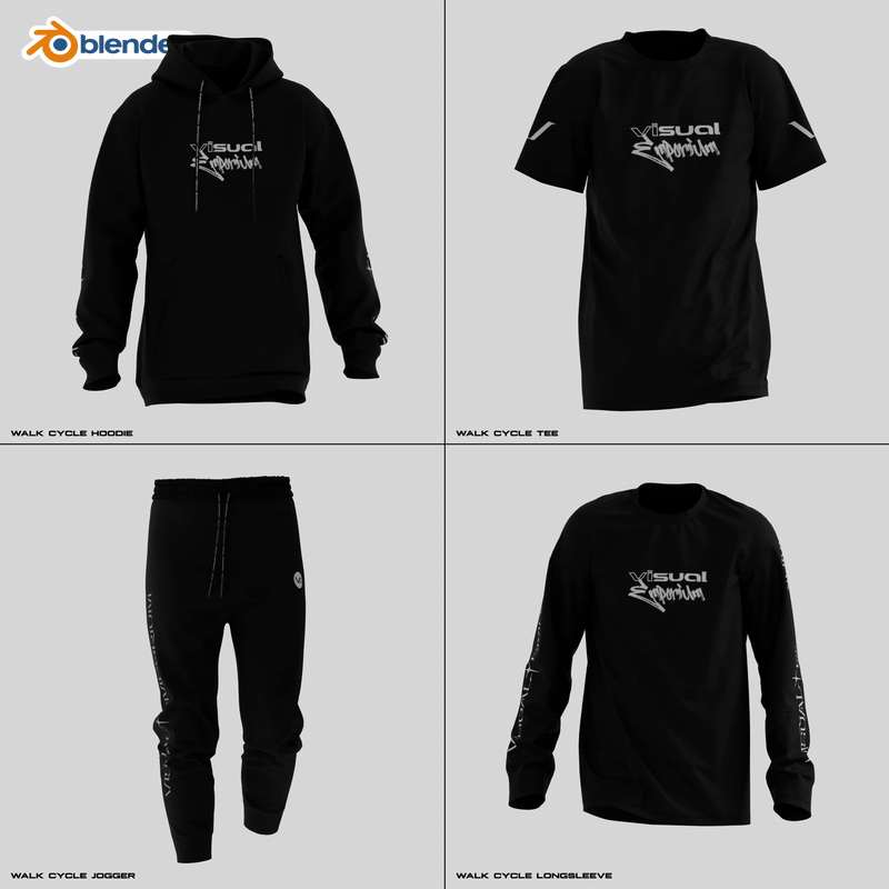 Complete 3D Walk Cycle Mockup Bundle • Blender