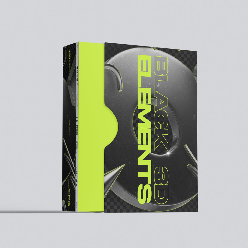 130 Black 3D Elements Collection Vol.1 - by Samolevsky