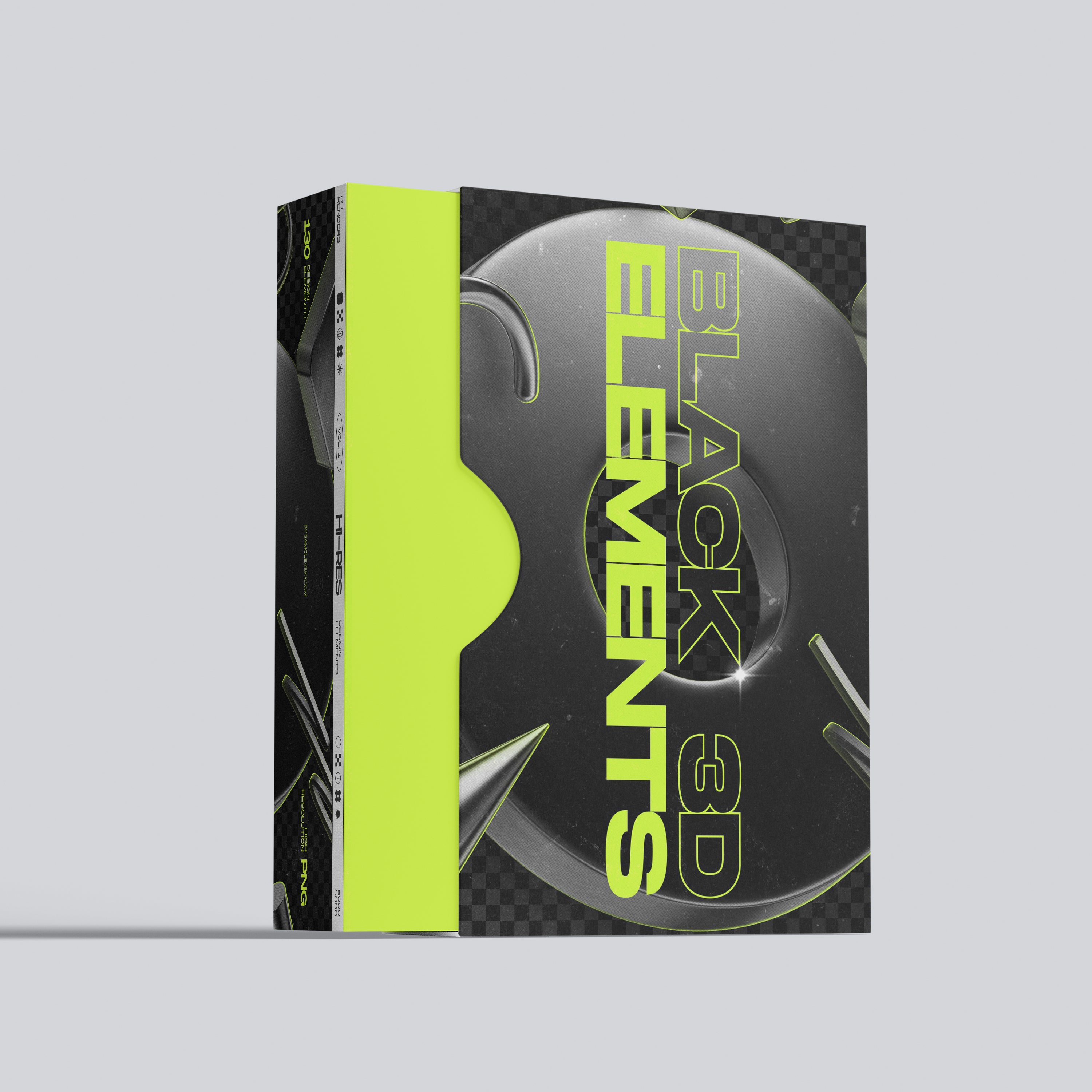 130 Black 3D Elements Collection Vol.1 - by Samolevsky