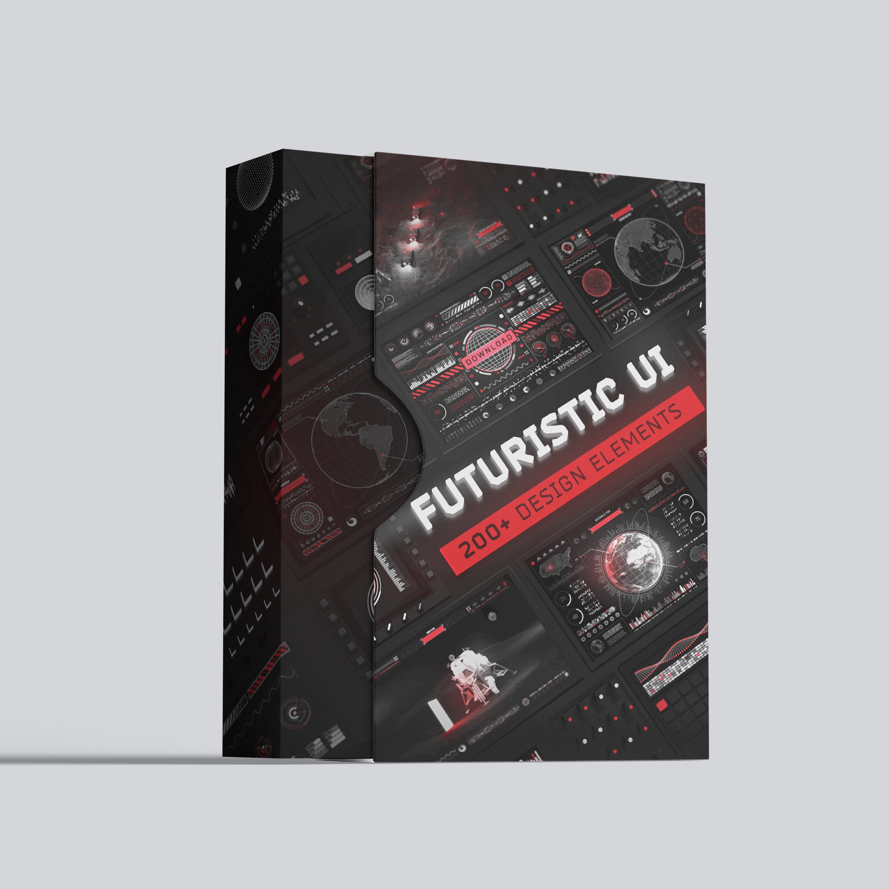 Futuristic UI Kit - 200 Design Elements