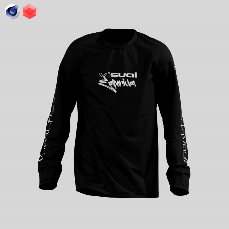 Premium 3D Long Sleeve Walk Cycle Mockup • Cinema 4D + Redshift