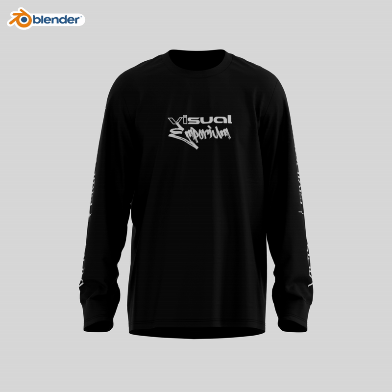 Premium 3D Long Sleeve Shirt Mockup • Blender