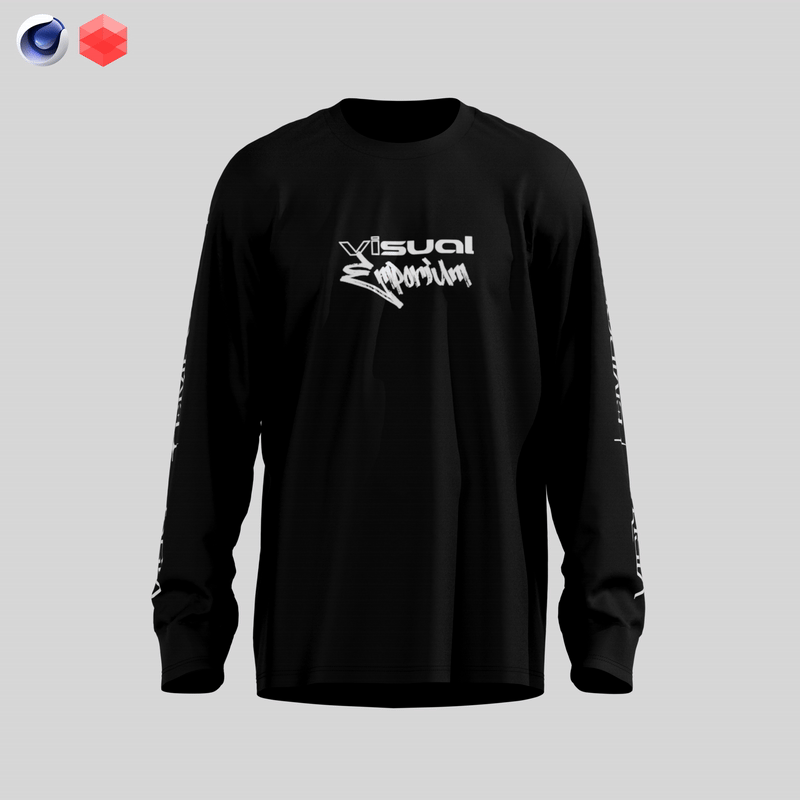 Premium 3D Long Sleeve Shirt Mockup • CInema 4D + Redshift