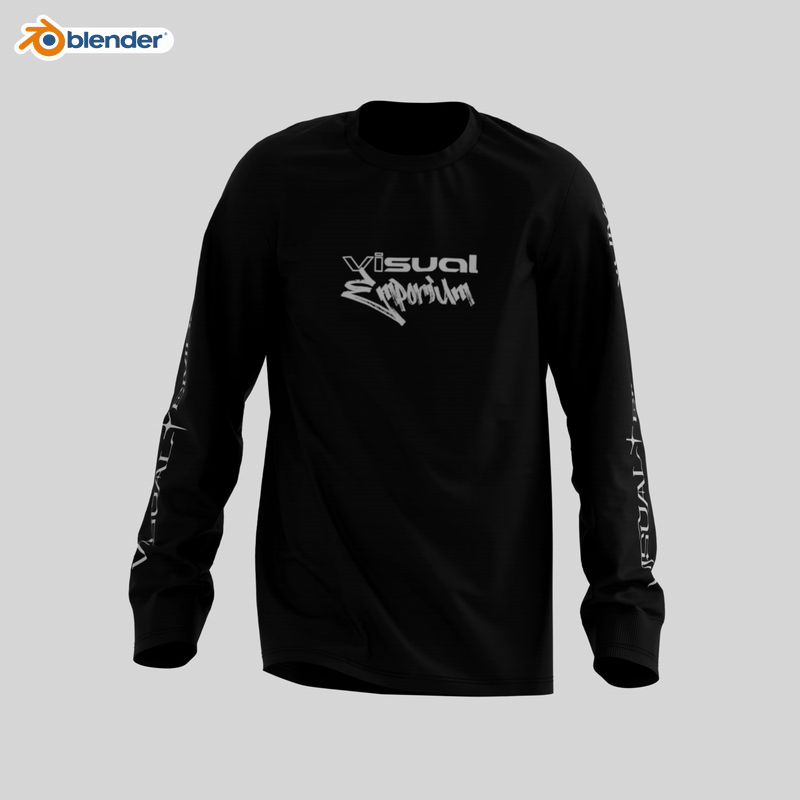 Premium 3D Long Sleeve Walk Cycle Mockup • Blender