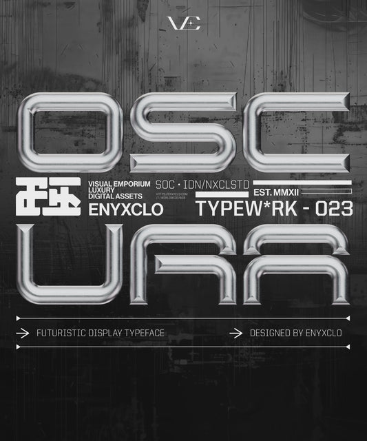 OSCURA • Techno Display Font