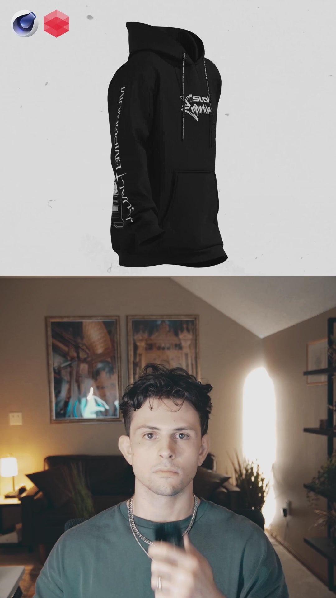 Premium 3D T-Shirt Walk Cycle Mockup • Cinema 4D + Redshift