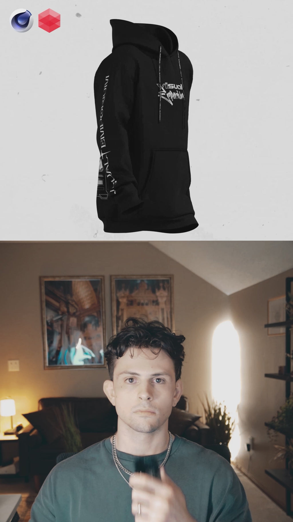 Premium 3D Long Sleeve Shirt Mockup • CInema 4D + Redshift