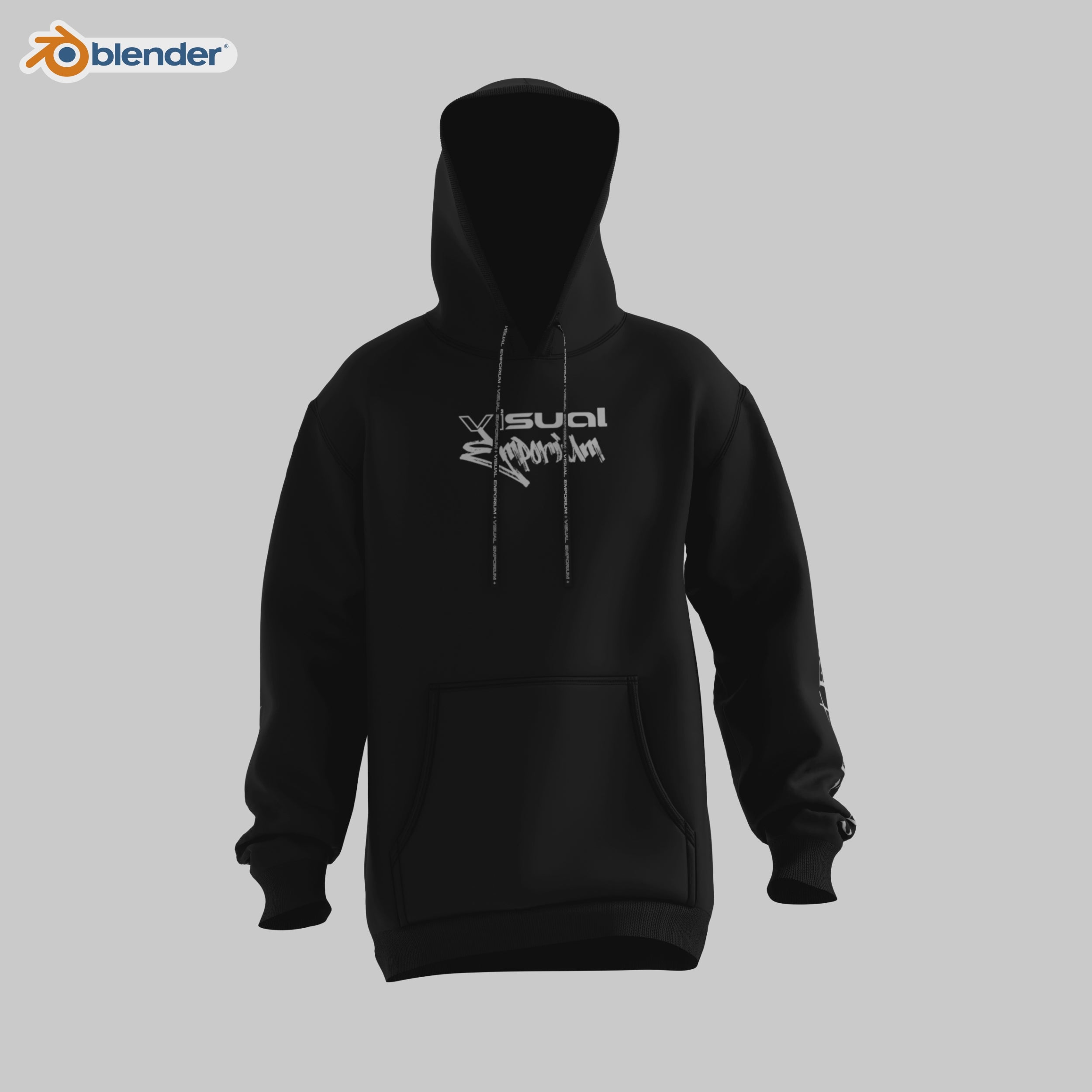 Premium 3D Hoodie Walk Cycle Mockup(Hood Up & Down) • Blender