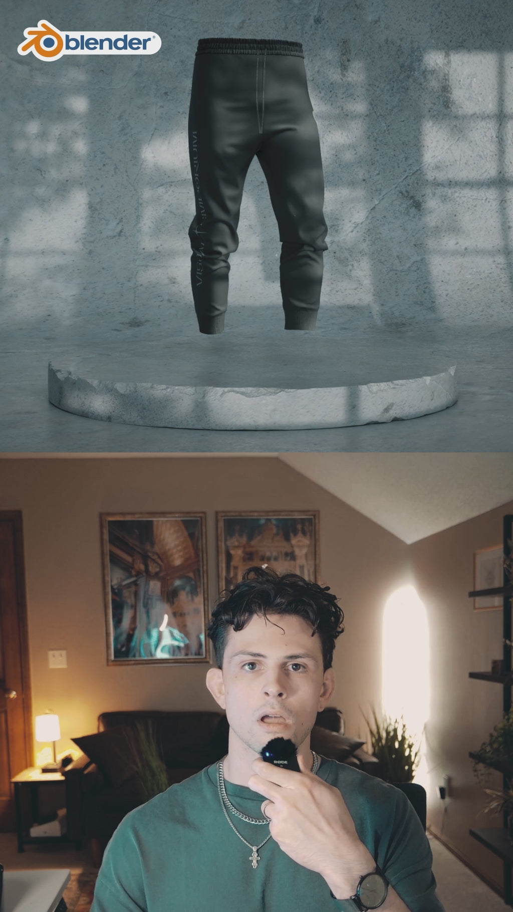 Premium 3D Hoodie Walk Cycle Mockup(Hood Up & Down) • Blender