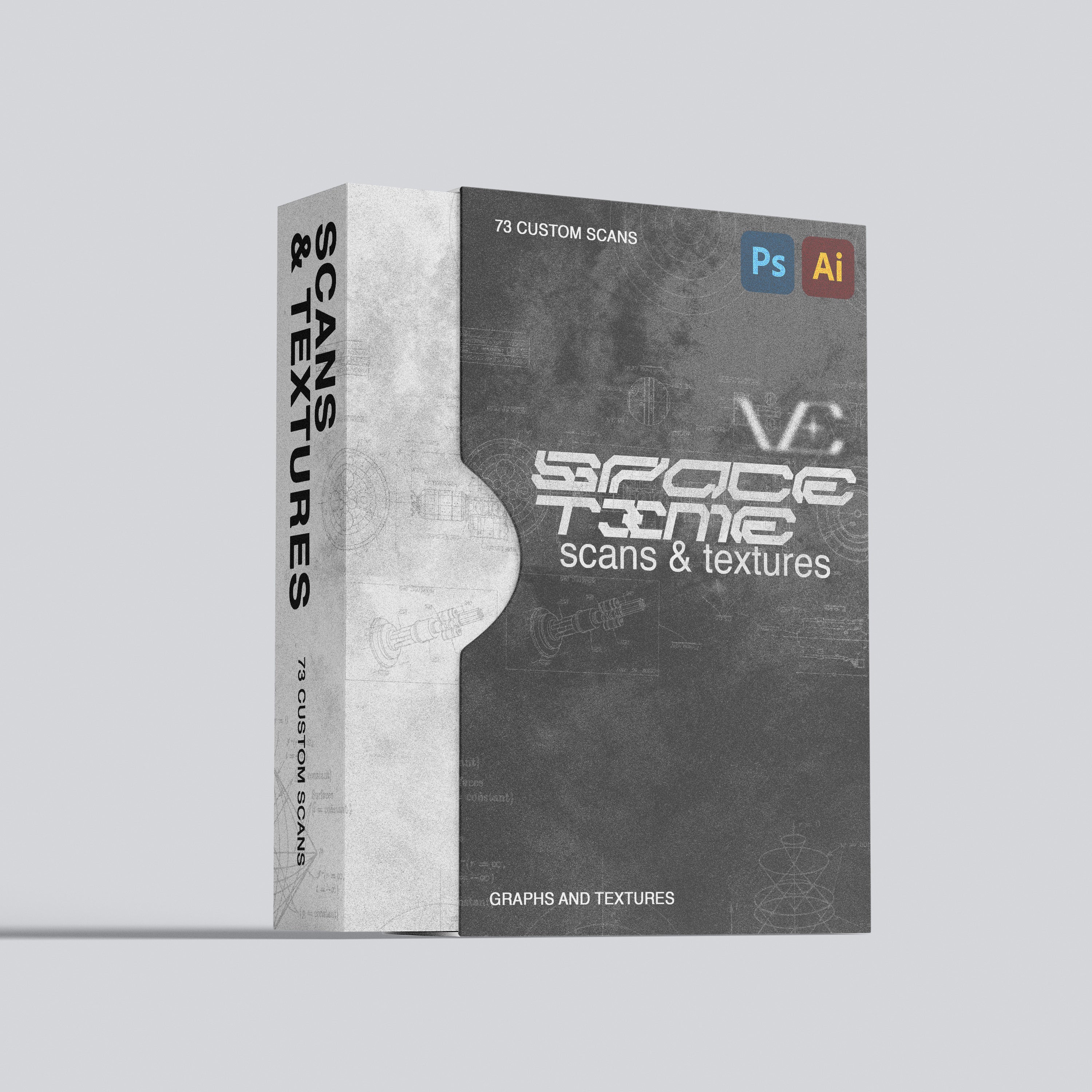 Spacetime Scans and Textures ✦ w/Bonus Vectors